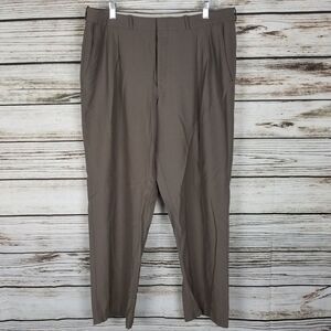 Merit Men's Slacks Size 34 Gray Limited Edition Comfort Crisp Wool Blend Pleated